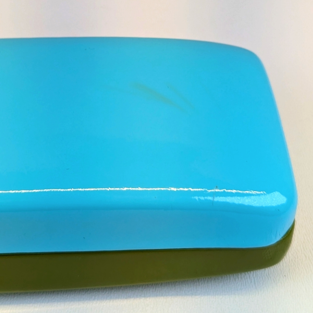 Kate Spade Eyeglasses / Sunglasses Case Green & Blue Hard Clamshell - Picture 3 of 6